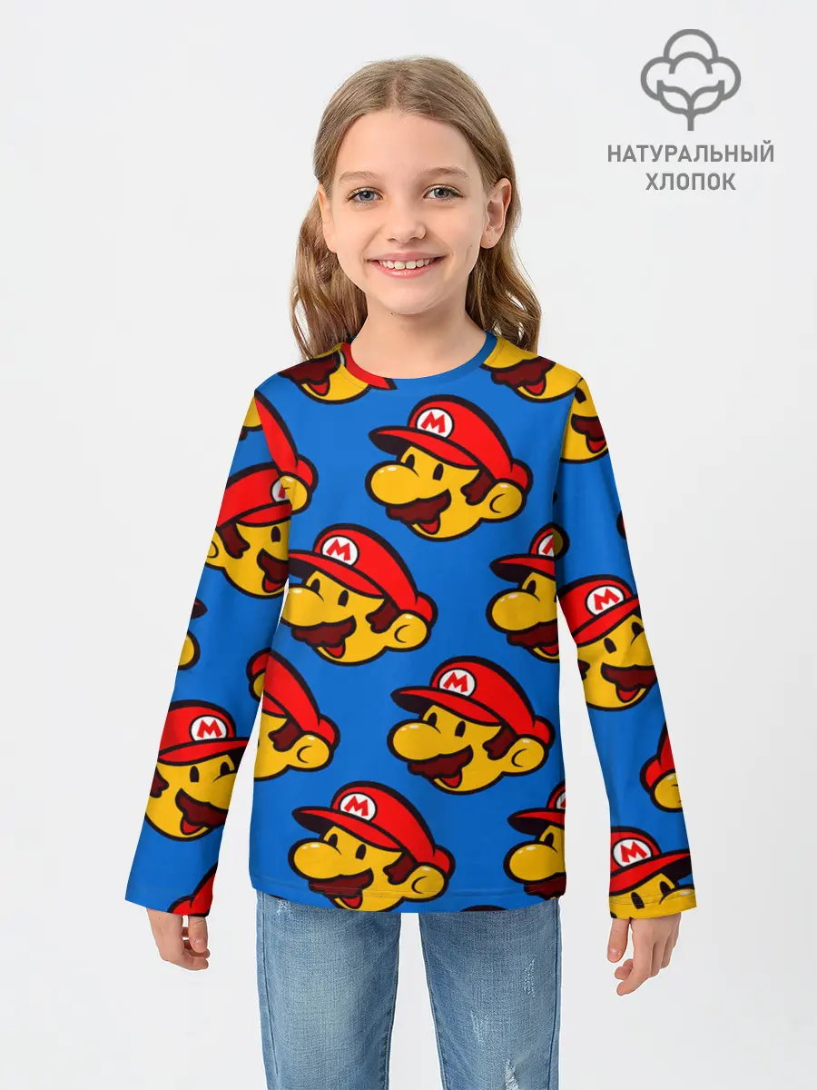 Детский лонгслив / Mario