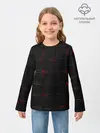 Детский лонгслив / 3D Плиты Red & Black