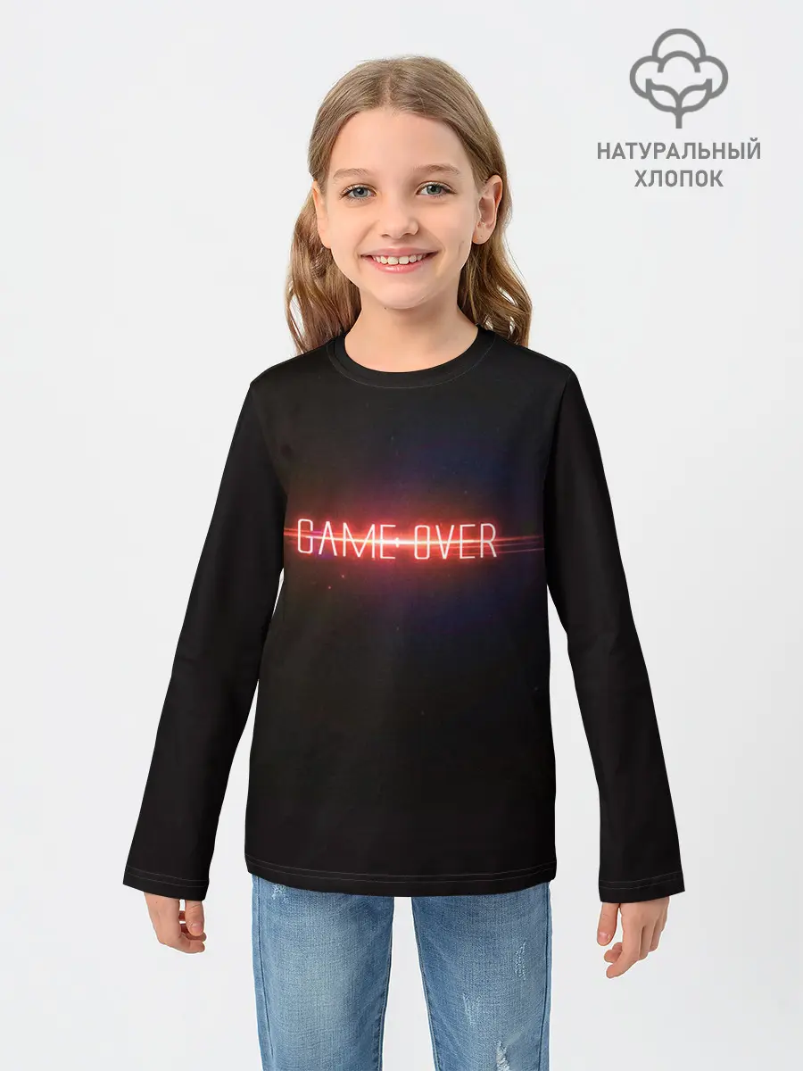Детский лонгслив / Маска Game Over