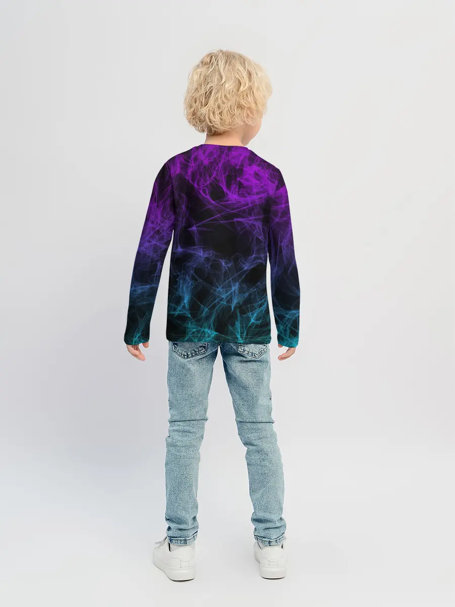 Детский лонгслив / NEON SMOKES STRIPES | НЕОНОВЫЕ ВОЛНЫ
