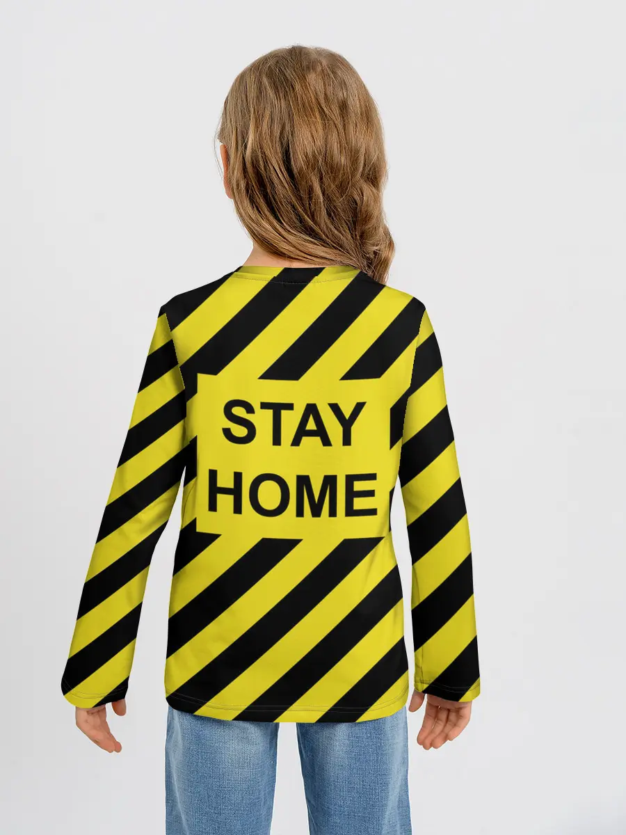 Детский лонгслив / Stay home