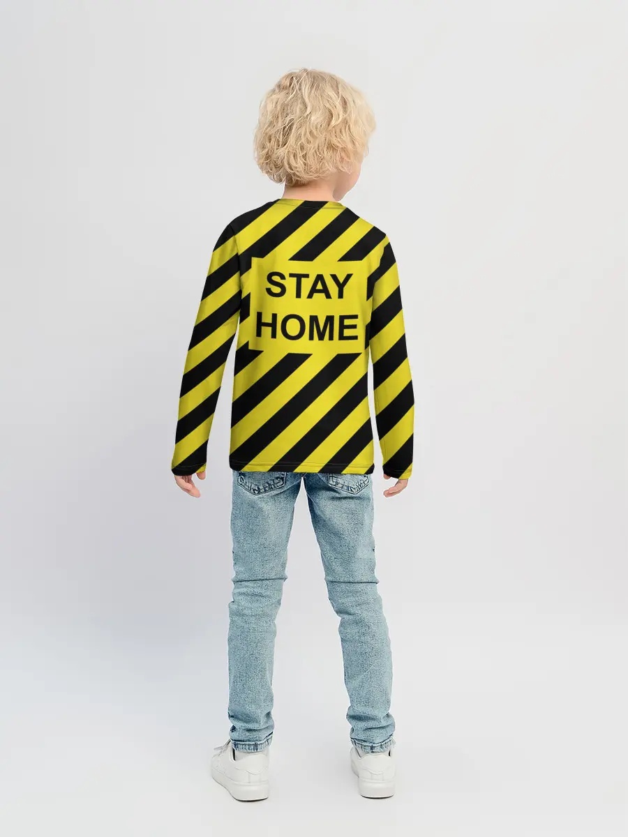 Детский лонгслив / Stay home