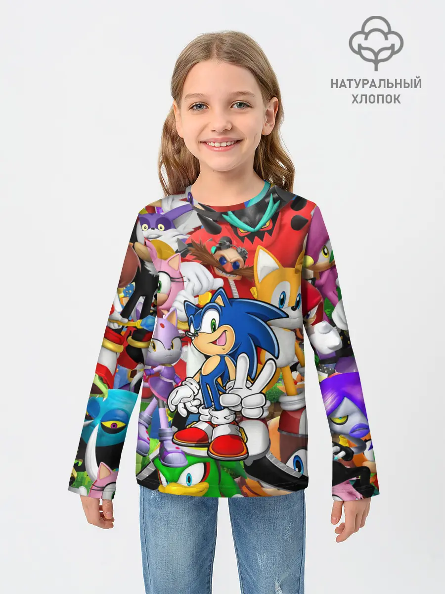 Детский лонгслив / Sonic ПЕРСОНАЖИ