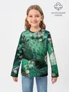 Детский лонгслив / кактусы с цветами реализм