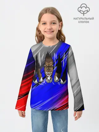 Детский лонгслив / Русский Медведь