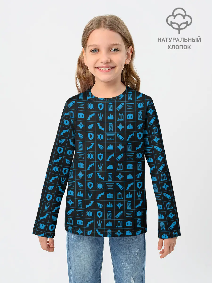 Детский лонгслив / Batman pattern
