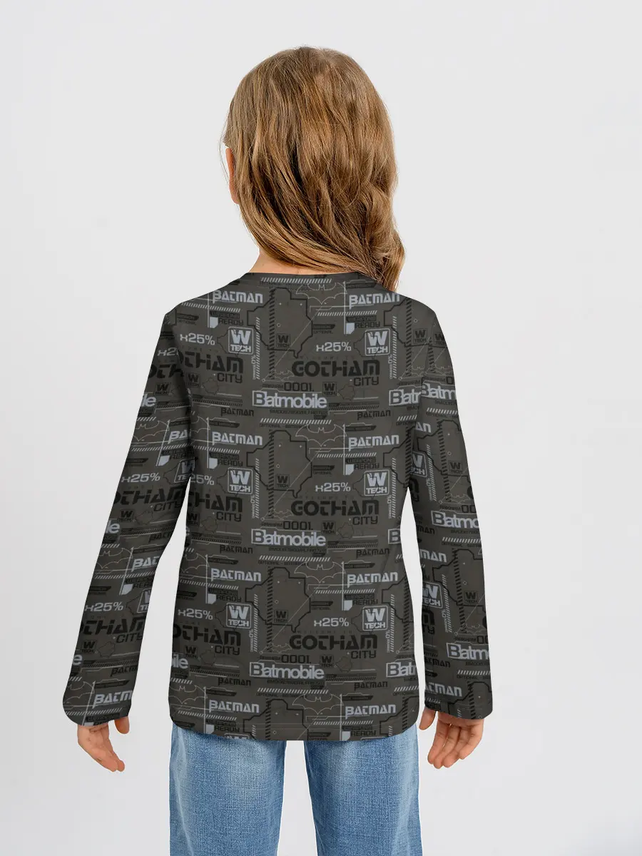 Детский лонгслив / Gotham City pattern