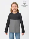 Детский лонгслив / текстура черная кожа рельеф