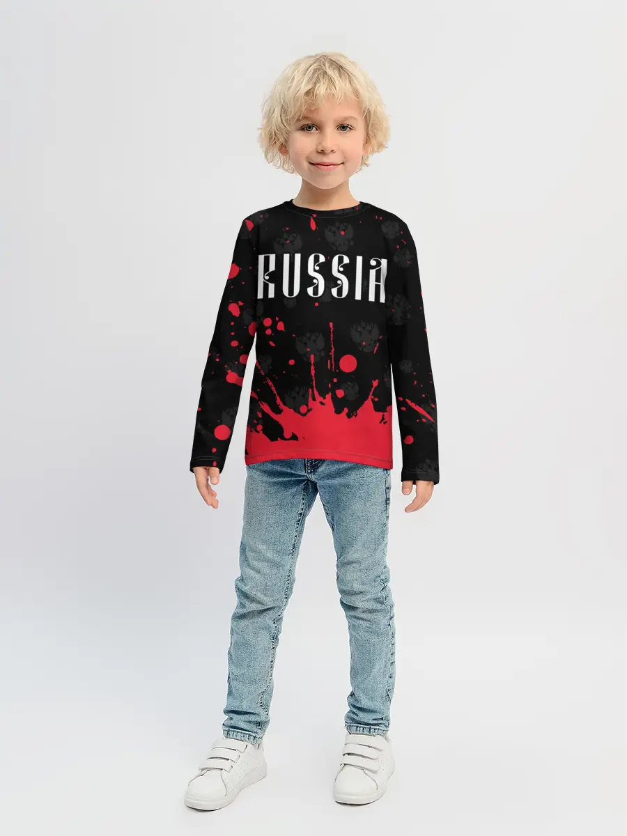 Детский лонгслив / RUSSIA / РОССИЯ