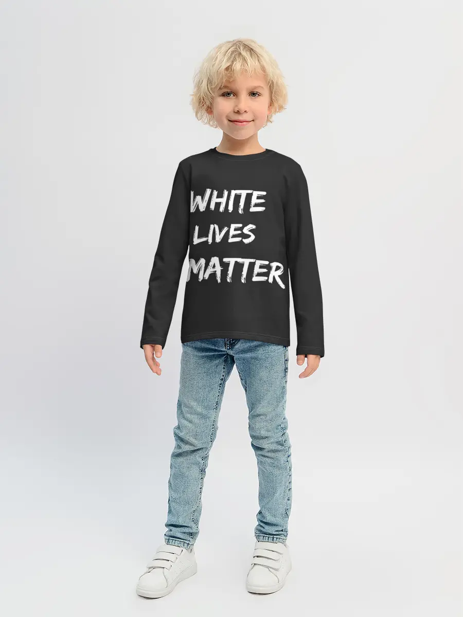 Детский лонгслив / White Lives Matter