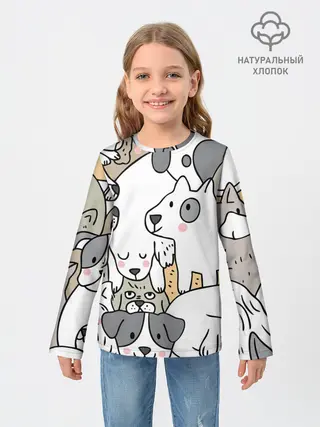 Детский лонгслив / Собачье собрание