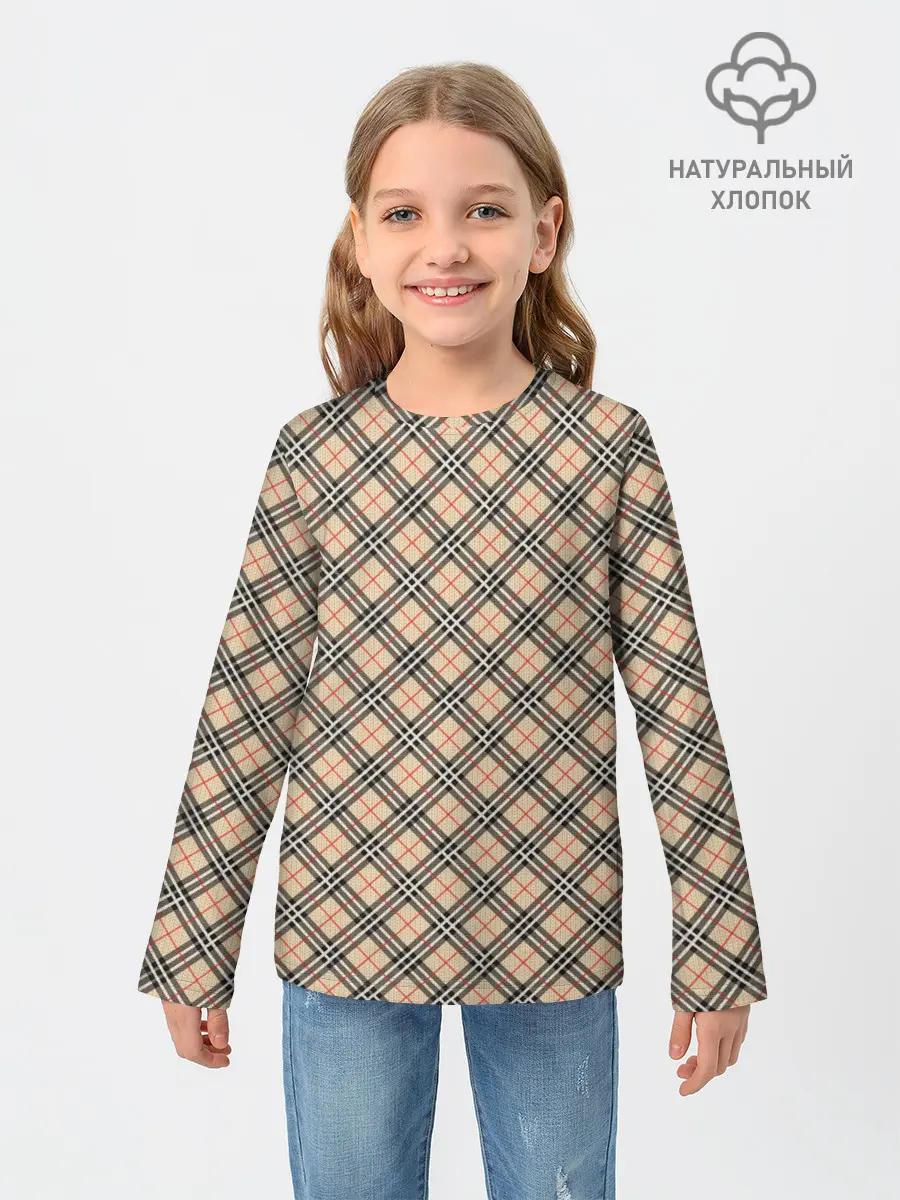 Детский лонгслив / Костюм в клетку
