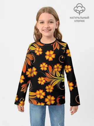 Детский лонгслив / Хохлома