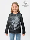 Детский лонгслив / Лицо Астера на состаренном черном фоне