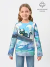 Детский лонгслив / Снежный котенок