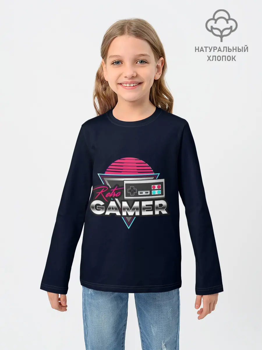Детский лонгслив / Retro Gamer