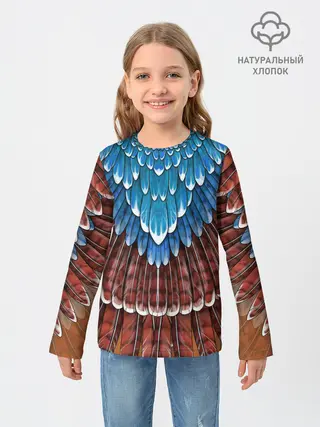 Детский лонгслив / оперение: сойка