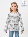 Детский лонгслив / Кошки в очках