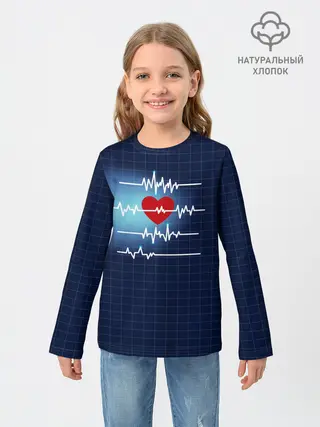 Детский лонгслив / Ритм Сердца