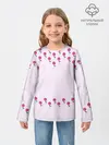 Детский лонгслив / розовые цветы | pink flowers