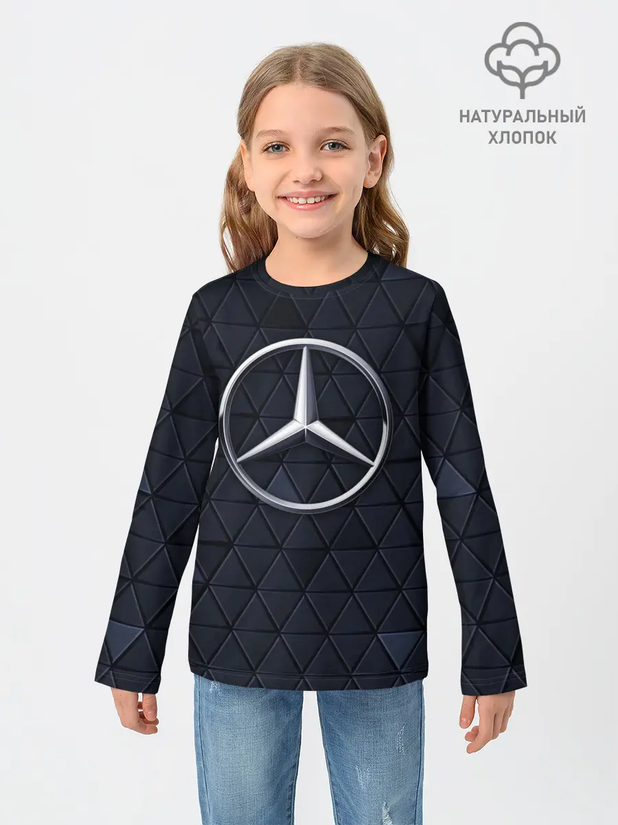 Детский лонгслив / MERCEDES BENZ | 3D Geometry 3Д
