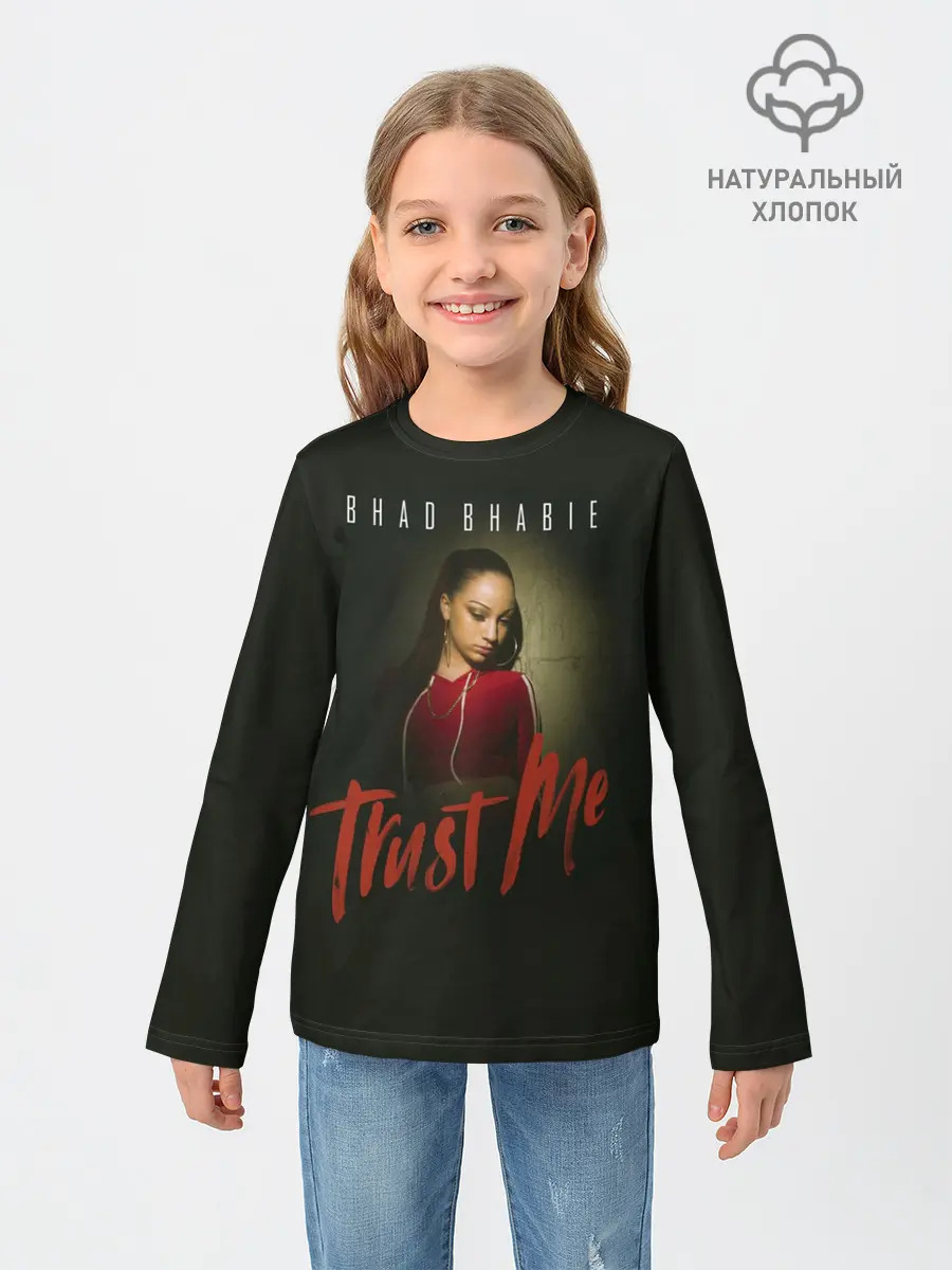 Детский лонгслив / Bhad Bhabie Trust me
