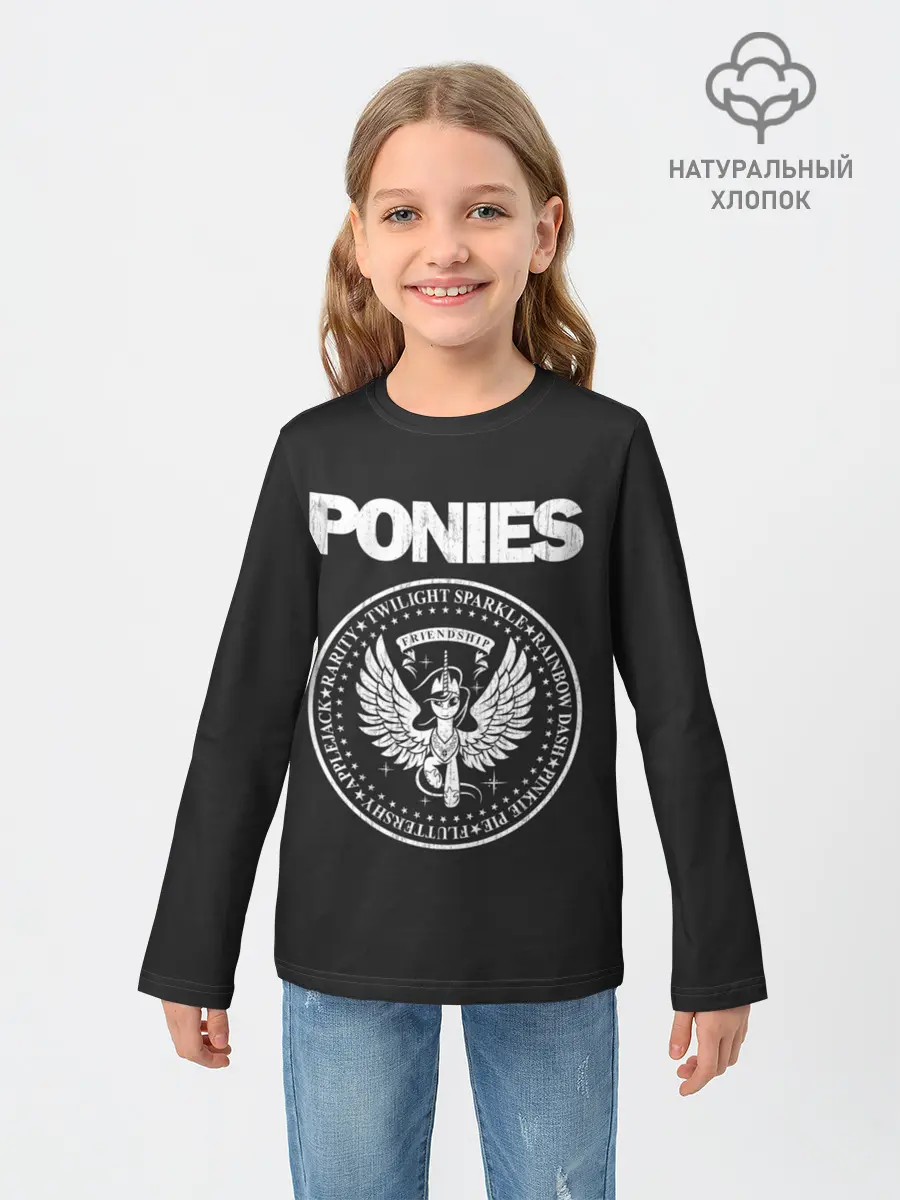 Детский лонгслив / Pony x Ramones