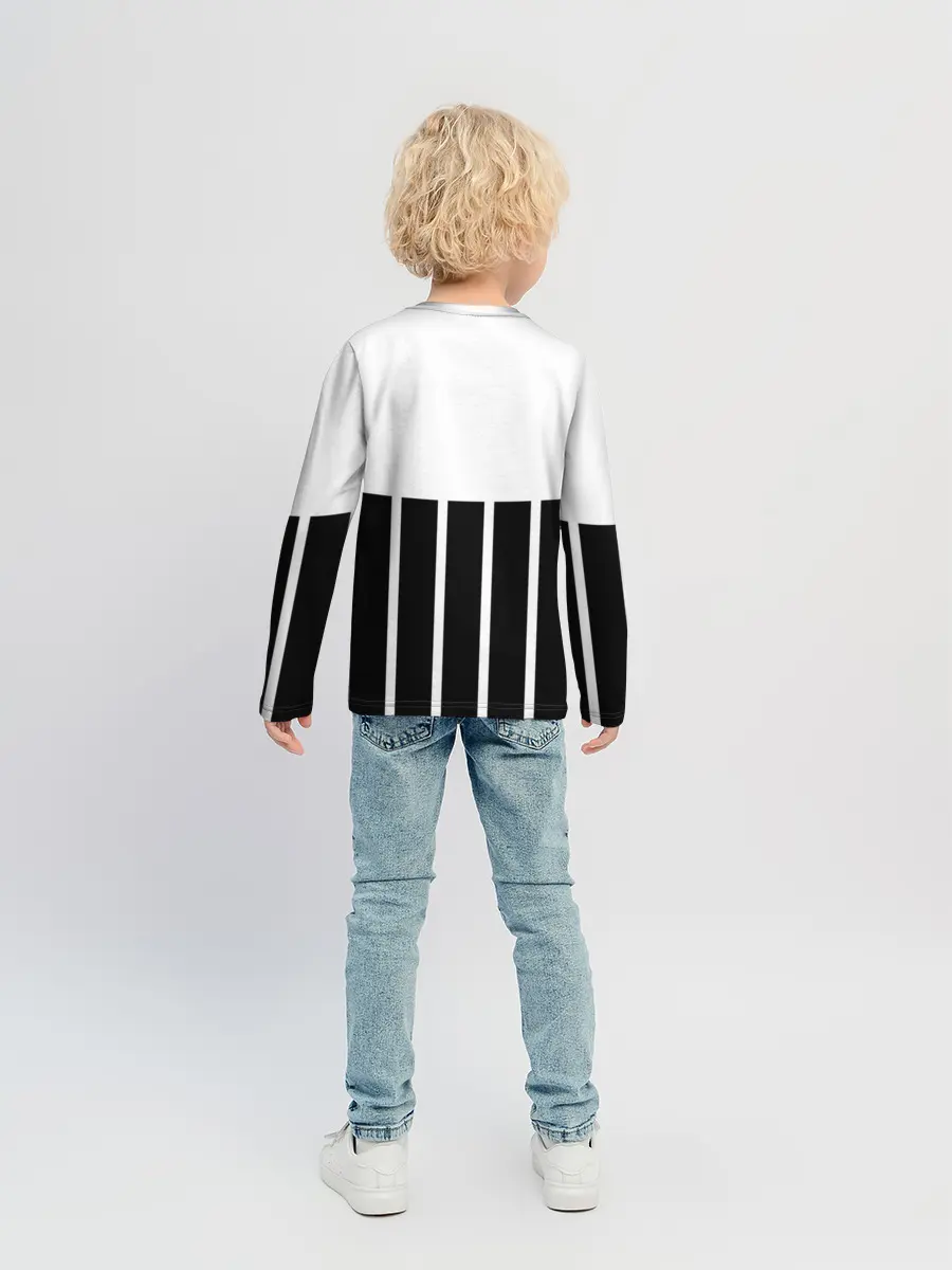 Детский лонгслив / Juventus | Tee Black and White