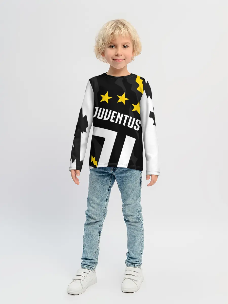 Детский лонгслив / JUVENTUS / ЮВЕНТУС / ПОРЕЗЫ