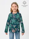 Детский лонгслив / Птицы в Цветах