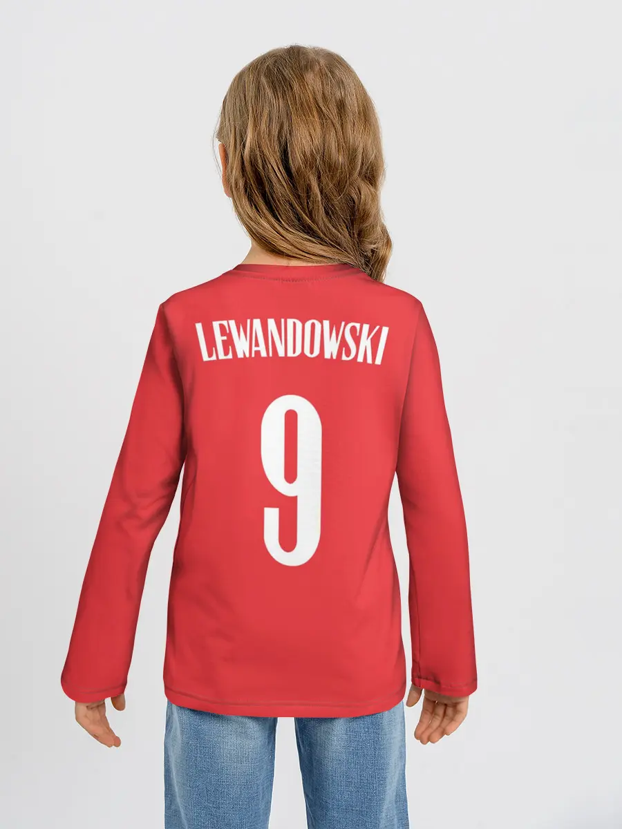 Детский лонгслив / Lewandowski Poland 9