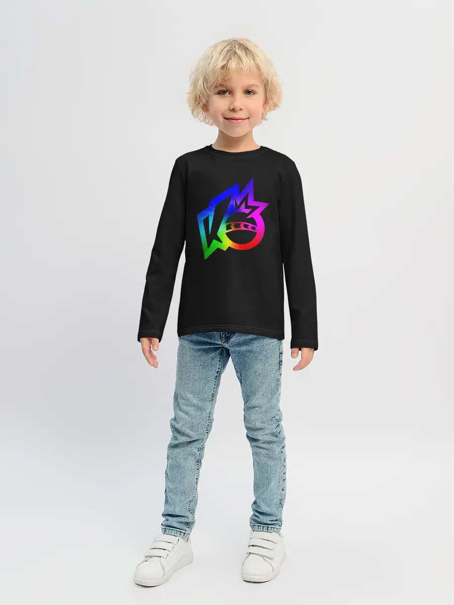 Детский лонгслив / Knockout city. Rainbow logo