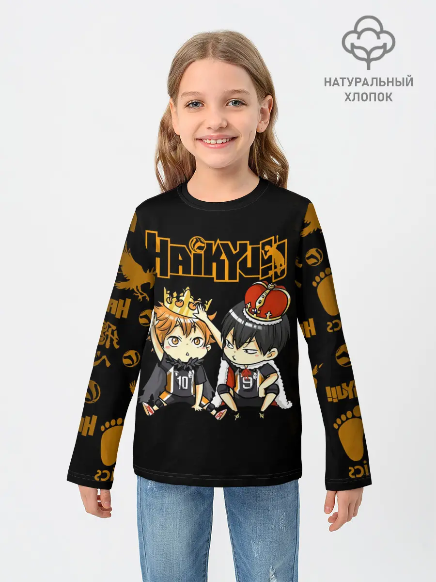 Детский лонгслив / Тобио Кагеяма и Шоё Хината | Haikyu!!