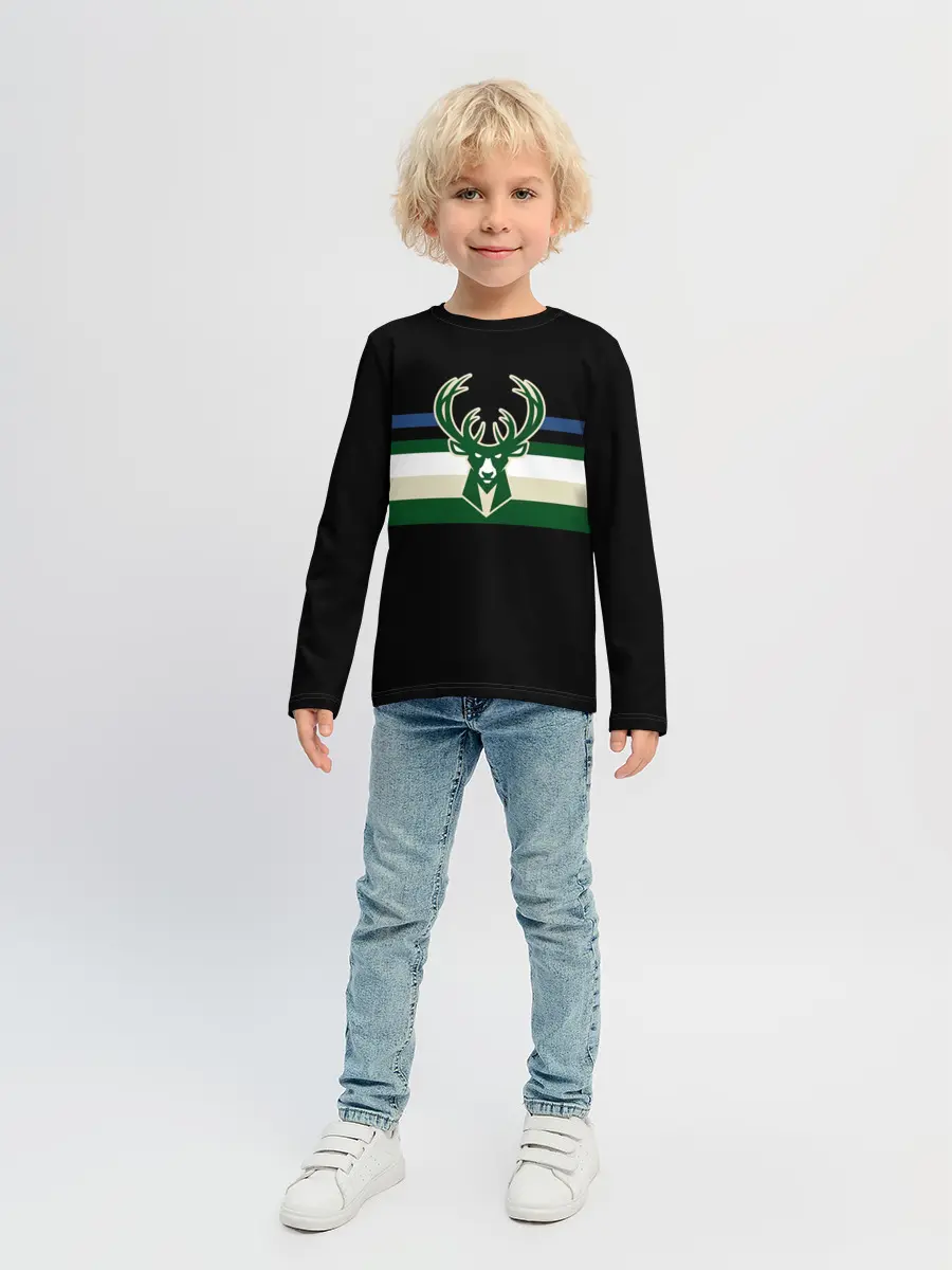 Детский лонгслив / Milwaukee Bucks форма. Statement Edition