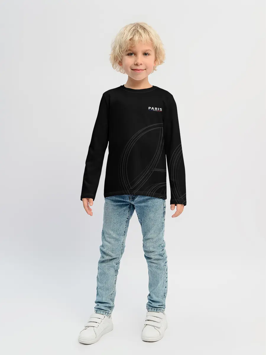 Детский лонгслив / PSG | Core Big Logo Black