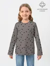Детский лонгслив / Звёзды На коричневом Фоне