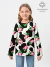 Детский лонгслив / Клубника на коровьей шкуре