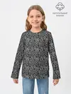 Детский лонгслив / Черно-белый ажурный узор
