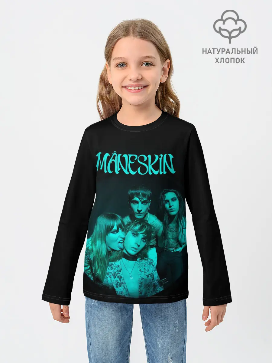 Детский лонгслив / Maneskin. Fisheye Faces