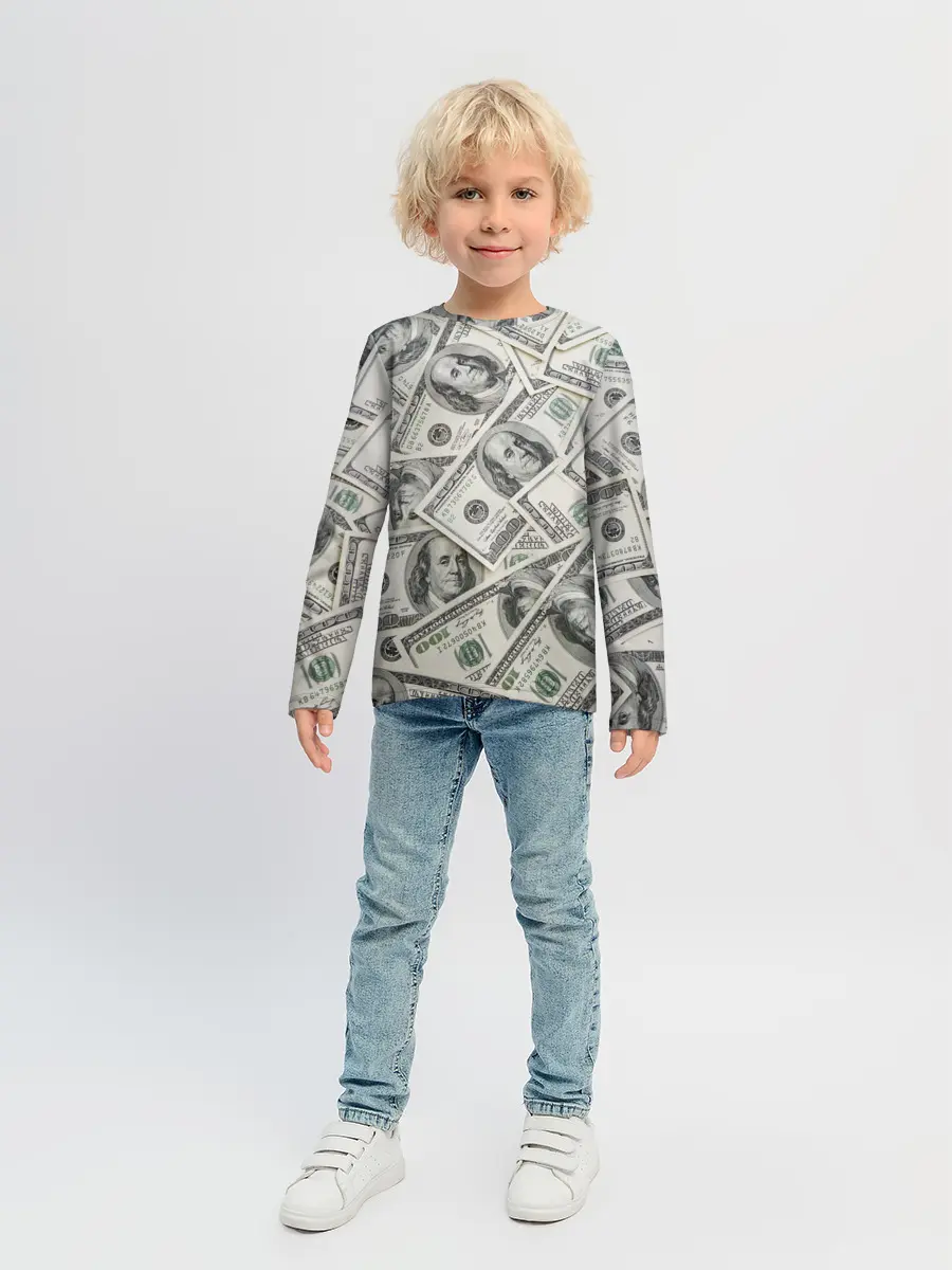 Детский лонгслив / dollars money (P007_P004ooo3019569, P004ooo3019569)