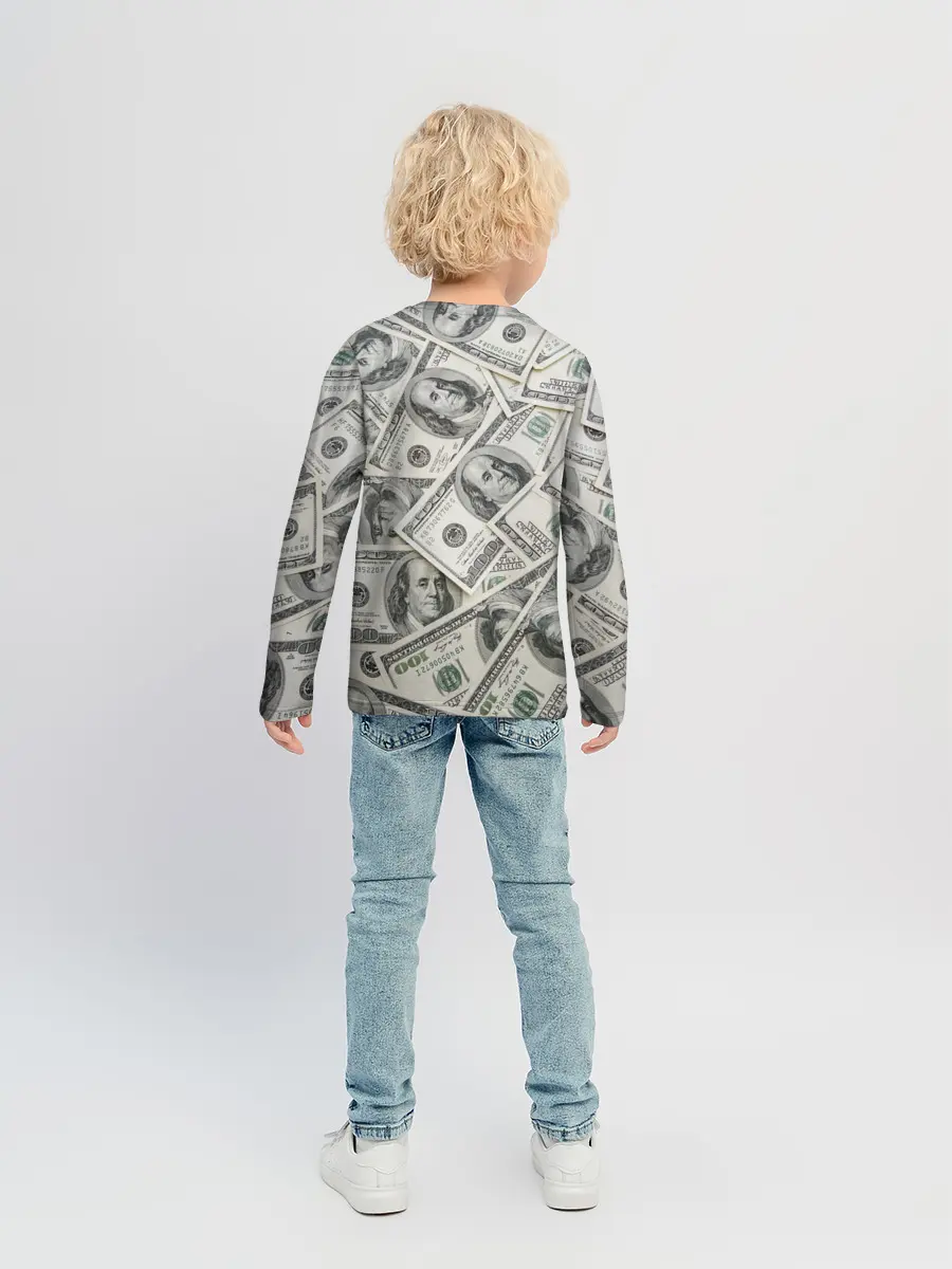 Детский лонгслив / dollars money (P007_P004ooo3019569, P004ooo3019569)
