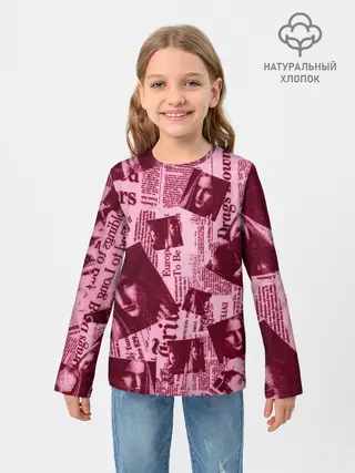 Детский лонгслив / newspaper fashion