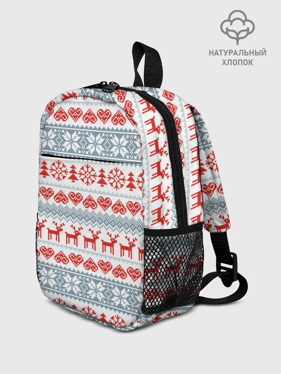 Рюкзак детский / Новогодний пиксельный узор