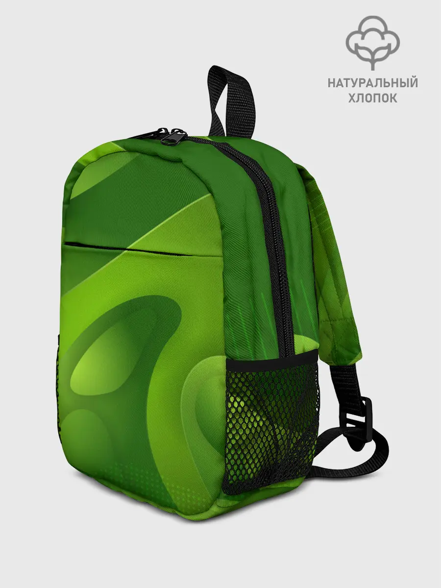 Рюкзак детский / 3d Green abstract