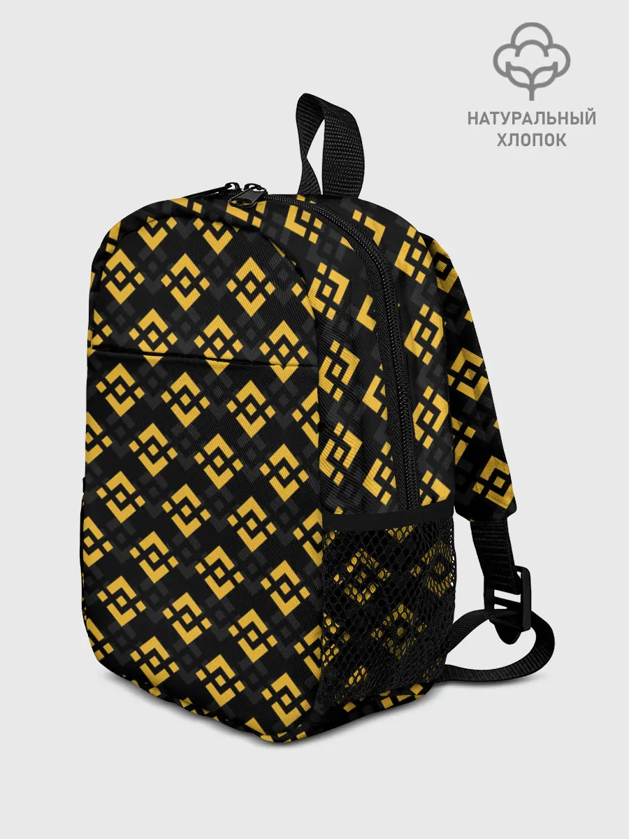 Рюкзак детский / ЭМБЛЕМА БИНАНС ПАТТЕРН BINANCE