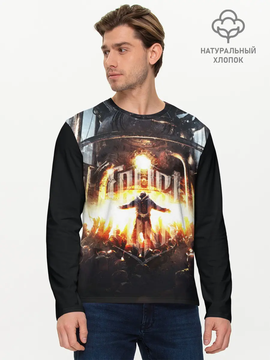 Мужской лонгслив базовый / Frostpunk - city (P007_P004ooo1568079, P004ooo1568079)