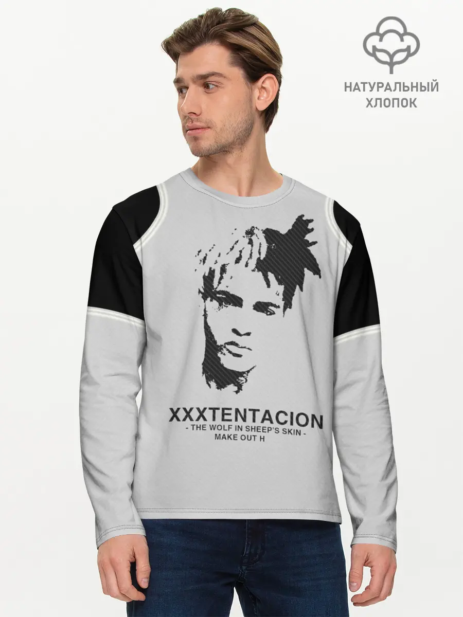 Мужской лонгслив базовый / XXXTENTACION. (P007_P004ooo1562887, P004ooo1562887)