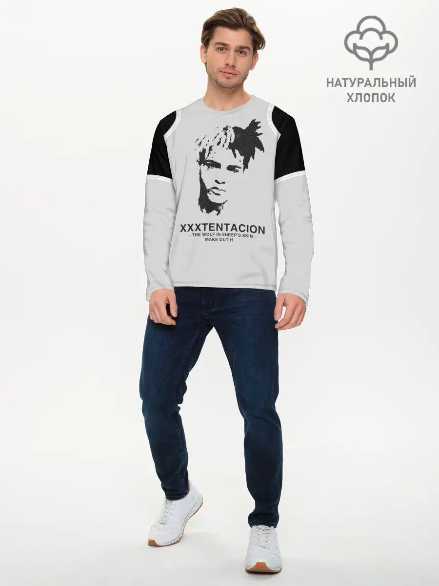Мужской лонгслив базовый / XXXTENTACION. (P007_P004ooo1562887, P004ooo1562887)