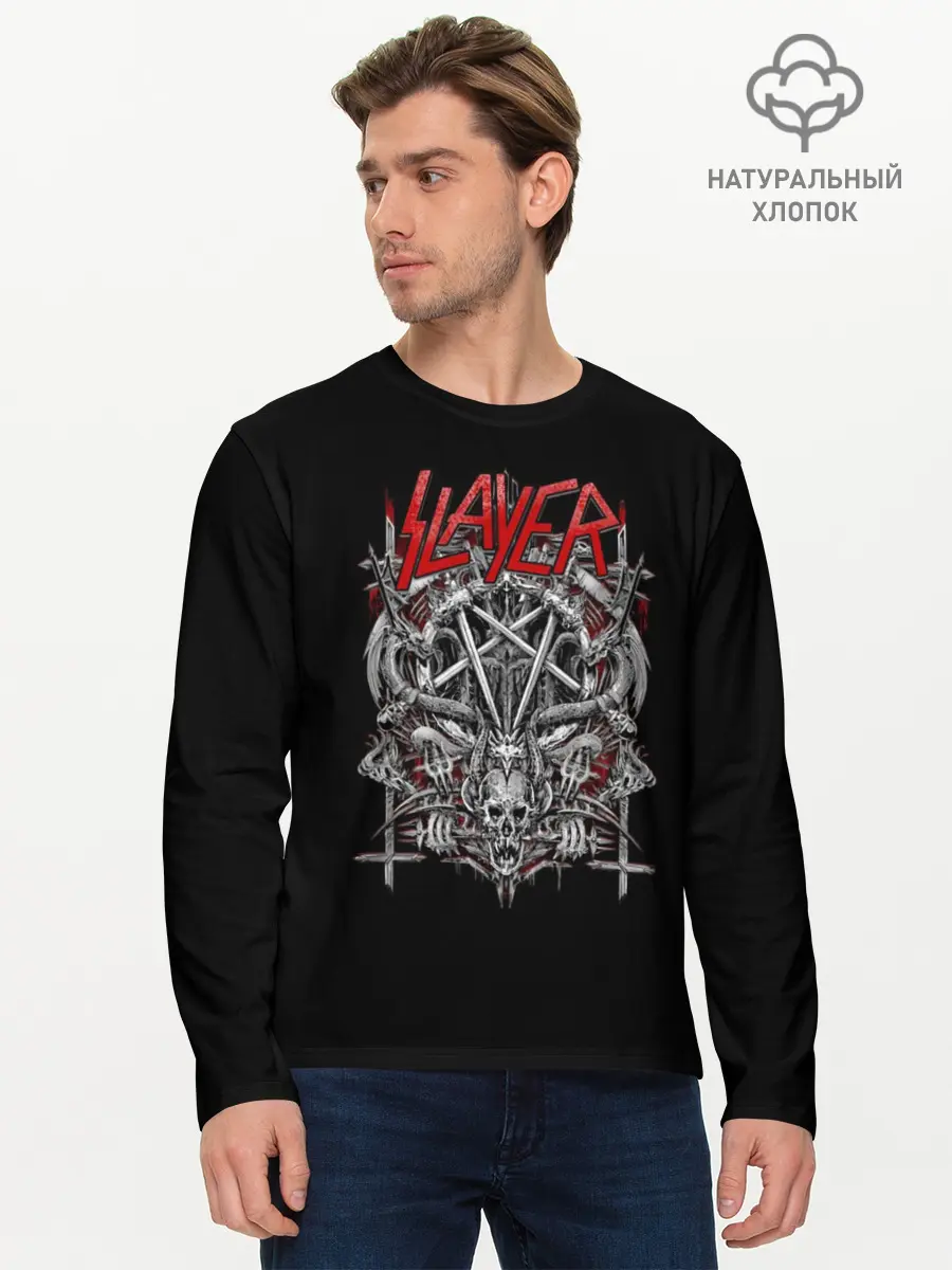 Мужской лонгслив базовый / Slayer (P007_P004ooo1564167, P004ooo1564167)