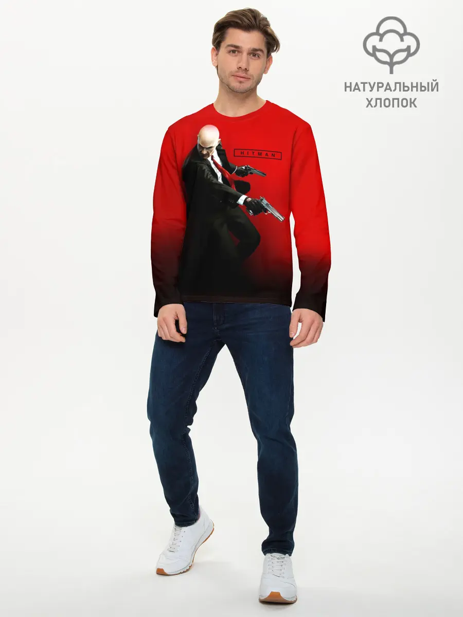 Мужской лонгслив базовый / Hitman_3 (P007_P004ooo1571211, P004ooo1571211)